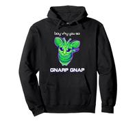 Ragazzo perché Sei così Gnarp Gnap Alien Cat Meme Gnarp Gnarp Felpa con Cappuccio