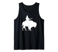Ragazzo su Un Buffalo Silhouette Canotta