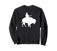 Ragazzo su Un Buffalo Silhouette Felpa