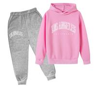 Ragazzo Tuta in Felpa Sportiva,Felpata Jogging Ginnastica Set di Felpe per E Bambine A Maniche Lunghe Ragazzi Ragazze Abbigliamento Moda Manica Lunga Sportiva