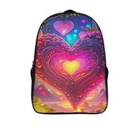 ragazzo zaino per studenti 2 scomparto mobili tracolla regolabile scuola satchel 3d stampato amore grande capacità zaini per scuola casual-16,per adolescente e adulti escursionismo