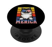Ragdoll Cat 4th Of July Merica American Mericat Cats Lovers PopSockets PopGrip Adesivo