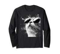 Ragdoll Cat con Occhiali da Sole Bianco Splash Art Cats Cool Maglia a Manica