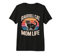 Ragdoll Cat Mom Life Maglietta Premium