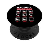 Ragdoll Cat Obedience Training Funny Kitten Lover PopSockets PopGrip Adesivo
