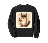 Ragdoll Cat Occhiali da sole Rock Music Funny Retro Felpa