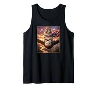 Ragdoll Cat on Bald Eagle Bandiera Americana Occhiali USA Kitty Canotta