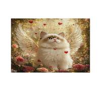 Ragdoll Cats Puzzle per uomo e donna, 300 pezzi, puzzle decorativi vintage per San Valentino, regalo per feste di gattino, decorazione per la casa