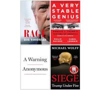 Rage, A Very Stable Genius, A Warning[Hardcover] & Siege Trump Under Fire 4 Books Collection Set