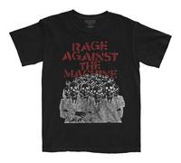 Rage Against The Machine 'Crowd Masks' (Nero) T-Shirt - NUOVO E UFFICIALE