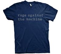 Rage Against The Machine 'Original Logo' Maglietta blu - NUOVO E UFFICIALE