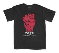 Rage Against The Machine 'Red Fist' (Nero) T-Shirt - NUOVO E UFFICIALE