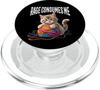 Rage Consumes Me Divertente Gattino Carino Con Filato PopSockets PopGrip per MagSafe
