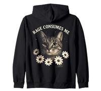 Rage Consumes Me Funny Cat Meme Felpa con Cappuccio