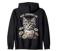 Rage Consumes Me Funny Cat Meme Felpa con Cappuccio