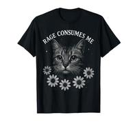 Rage Consumes Me Funny Cat Meme Maglietta