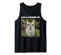 Rage Is Consuming Me Silly Staring Cat Meme Canotta