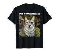 Rage Is Consuming Me Silly Staring Cat Meme Maglietta