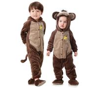 Ragelion Costume da scimmietta per neonati Tuta da scimmia in flanella Costume di Halloween per bambini piccoli (66)