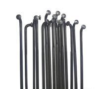Raggi Di Bicicletta 12 raggi A Lot 1423 Raggi J-bend resistenti, neri, calibro 14, 2,0 mm, in acciaio inossidabile, for radio da 263 a 302 mm per la sostituzione di parti di biciclette(262mm)