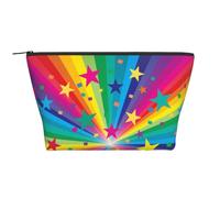 Raggi Di Coriandoli Arcobaleno E Stelle, Borsa da toilette Borsa per trucco Borsa per cosmetici Borsa da toilette da viaggio portatile