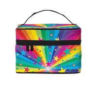 Raggi Di Coriandoli Arcobaleno E Stelle, Borsa per il trucco Borsa per cosmetici Borsa da viaggio portatile da viaggio Astuccio per matite