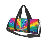 Raggi Di Coriandoli Arcobaleno E Stelle, Borsone da viaggio di grande capacità Borsa rotonda Borsa da viaggio sportiva Borsa da viaggio Borsa da fitness