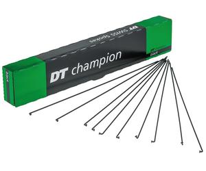 Raggi DT Swiss Champion M 2x292mm Scat. 100 pz.,neri, inox, senza nippli