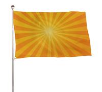 Raggi gialli Arancione Sunburst Pattern Bandiera 0,9 x 1,5 m Esterna Giardino Bandiere Banner Decorazione Per Cortile Portico Prato Fattoria