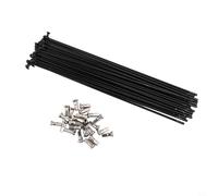 Raggi in acciaio inox per bicicletta elettrica pieghevole, set da 24 pezzi con capezzoli, resistenti e design (12 g, argento, 191 mm)