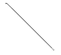 Raggi piatti in acciaio inox - testa a gomito con nippli P2R Sapim Noir 2x264 mm