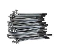 Raggi Ruota Bici,Raggi Bicicletta Raggi for Bicicletta 40 Pezzi 12G Diametro 2,5 Mm Lunghezza 50-165 Mm Acciaio con Capezzoli