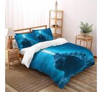 Raggio di Godzilla Set Di Biancheria Da Letto Per 3 Pezzi Con Stampa 3D Animal Themes Wildlife Copripiumino Con 2 Federe in Microfibra Morbida E Leggera Super King(260x220cm)