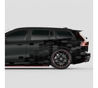 Raggio Etichetta 2° Set di Ogni 200x60cm Auto Moto Decor KX083-02 Nero