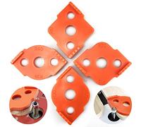 Raggio Jig Router Templates 4pcs Sagoma per Angoli Arrotondati Radius Quick Jig for Woodworking High Hardness ABS Angoli Arrotondati Bit R5 R10 R15 R20 R25 R30 R35 R40 (Arancione)