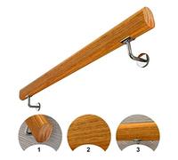Raggiorni in Legno per Scale, Interni,Hiere Rotonde per Scale/Hiera - Banister Di Sicurezza con Supporti a Parete - Raggiorni per Scale per Condominio Loft Villa Corridor Garden/60Cm (24 Inch)