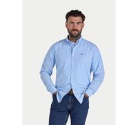 Raging Bull Camicia Classico Percalle, a Quadretti Manica Lunga Uomo (RB143)