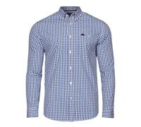 Raging Bull Camicia Classico Percalle, a Quadretti Manica Lunga Uomo (RB143)