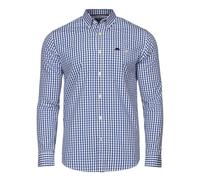Raging Bull Camicia Classico Percalle, a Quadretti Manica Lunga Uomo (RB143)