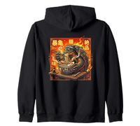 Raging Turtle Ramen Noodles Kaiju Bowl Feast Felpa con Cappuccio