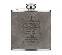 Ragioni Essere Un Avocadocorn 170ml pelle Sintetica Hip Flask Grigio Avocado