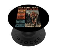 Ragioni per cui mi sono perso il cervo divertente caccia cacciatore uomini papà PopSockets PopGrip Adesivo