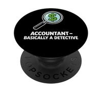 Ragioniere Fondamentalmente Un Detective Divertente Finanza PopSockets PopGrip Adesivo