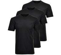 Ragman - Confezione doppia da 2 magliette con scollo rotondo Nero (confezione da 3) XXL