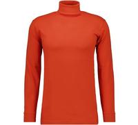 RAGMAN Maglietta a collo alto a maniche lunghe da uomo basic, Colore: arancione., XXL