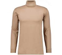 RAGMAN Maglietta basic da uomo a collo alto, a maniche lunghe, Cannella 088, 3XL