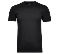 RAGMAN Maglietta da uomo Pima girocollo con polsini, Nero-009, XL