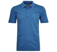 Ragman Polo da uomo con tasca sul petto, manica corta, Blu melange-765, L