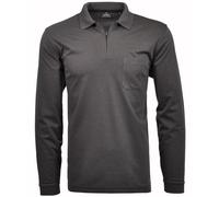 RAGMAN Polo da uomo in maglia morbida con tasca sul petto, a maniche lunghe, 3XL