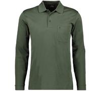 RAGMAN Polo da uomo in maglia morbida con tasca sul petto, maniche lunghe, XL